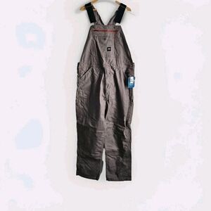 Men Heavy Duty RW Rugged Wear Gravel Duck Bib Overall Gray Size L Pant
